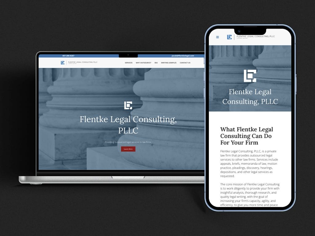 Flentke Legal Consulting Website by Ascent Collective