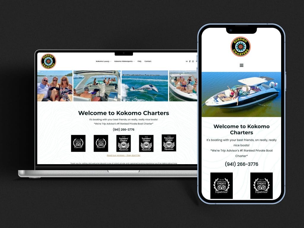 Kokomo Charters Website by Ascent Collective