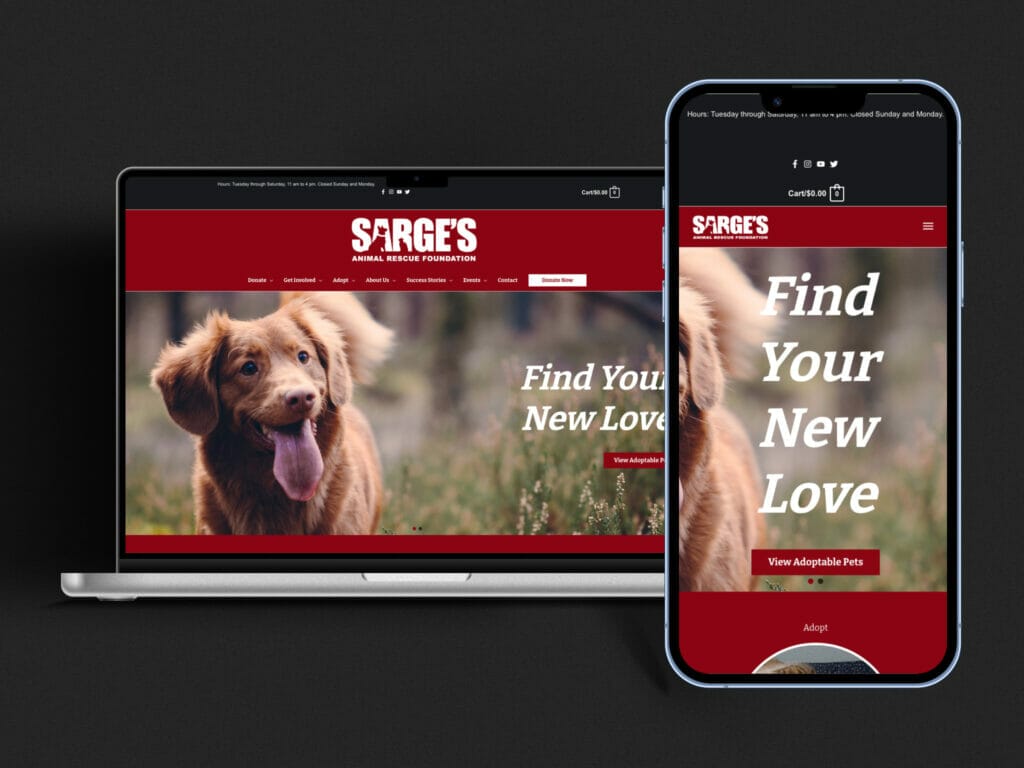 Sarges Animal Rescue Foundation Website by Ascent Collective