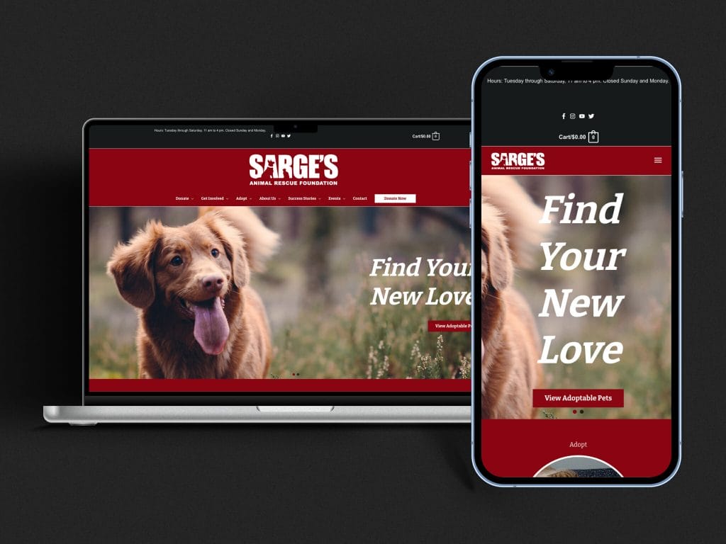 Sarges Animal Rescue Foundation Website by Ascent Collective
